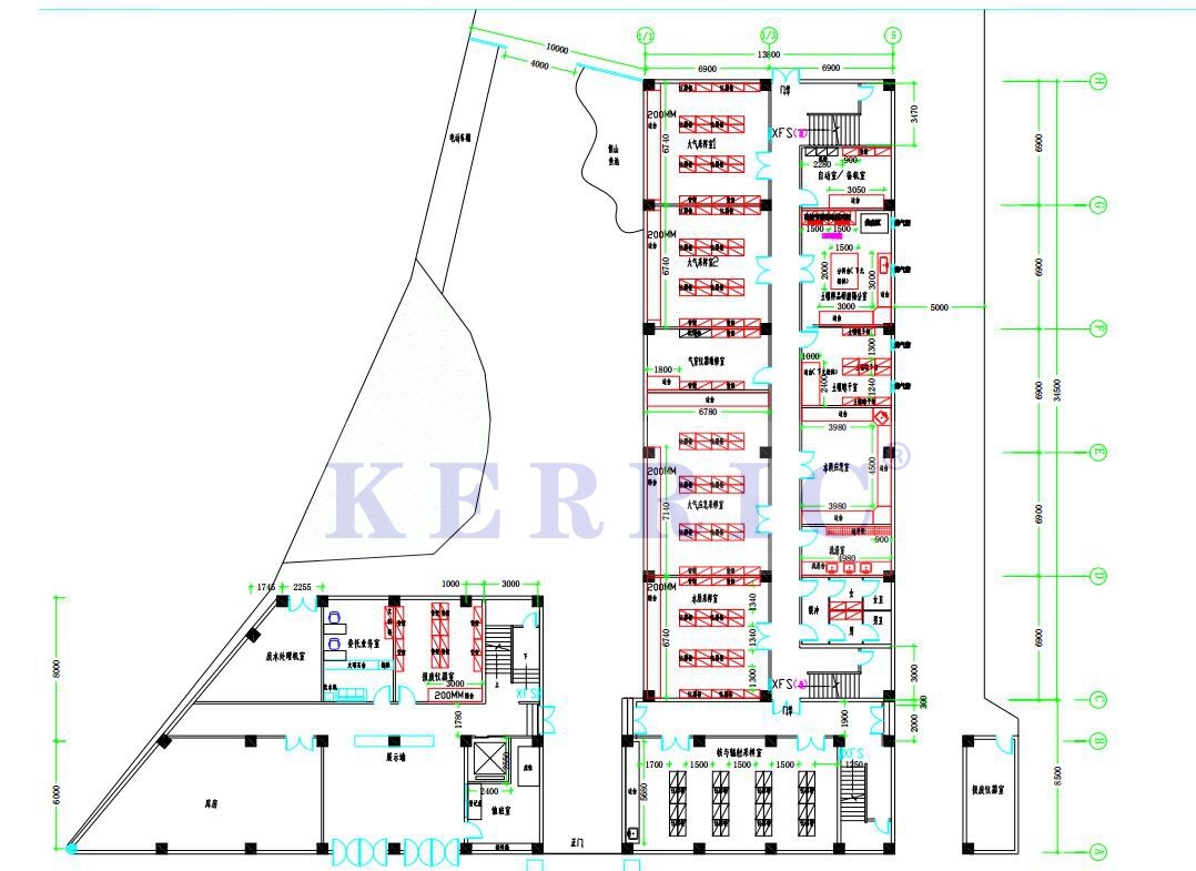 環境檢測實驗室建設平面布局圖